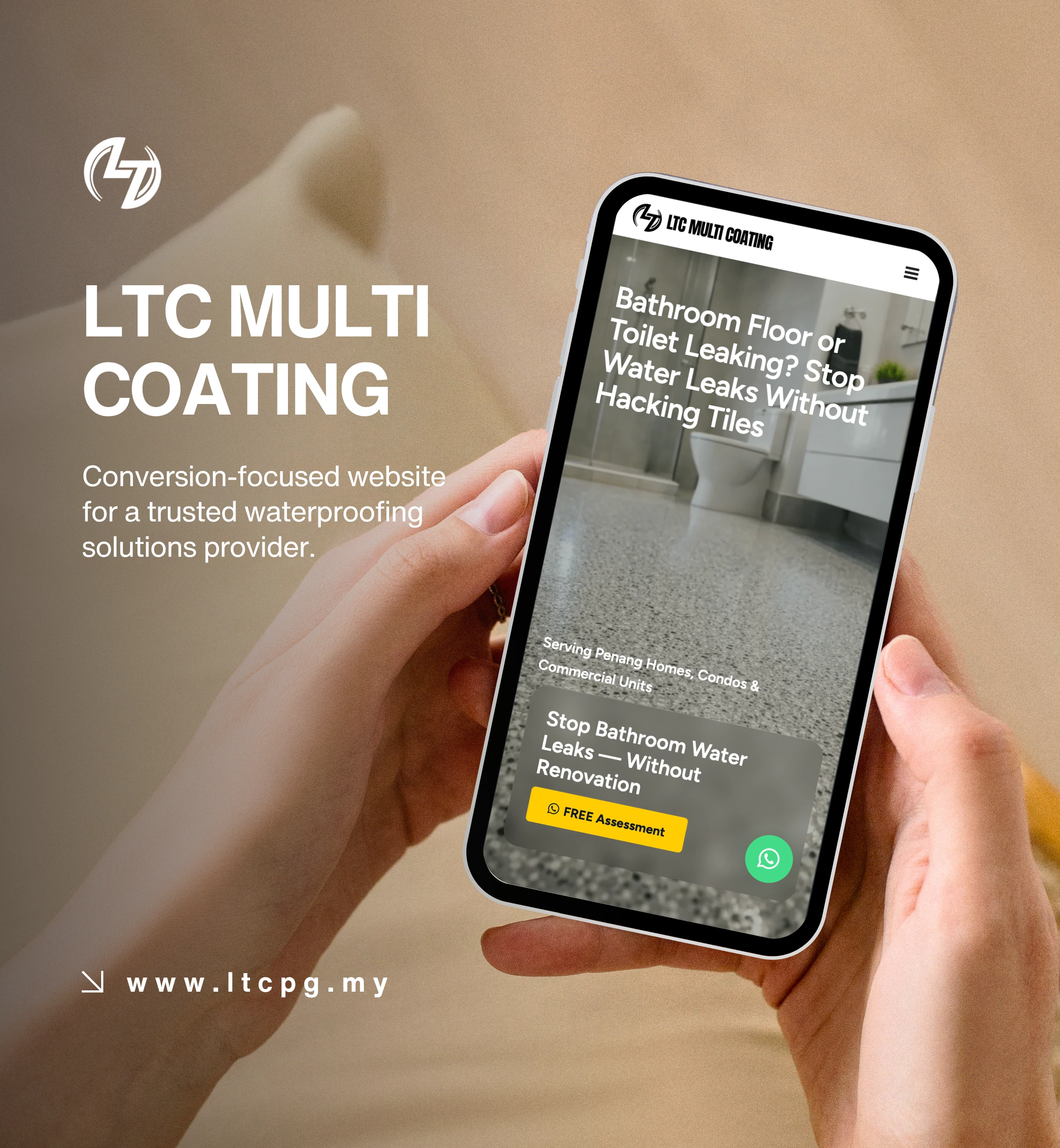LTC Multi Coating waterproofing solutions provider website design and development by NMOR Studio